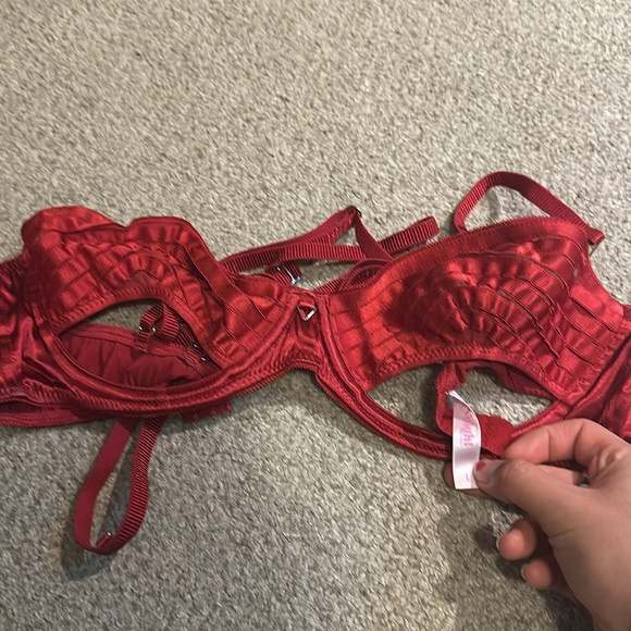 Voight by Valentina “Made in Hell” red lingerie set - Picture 4 of 5